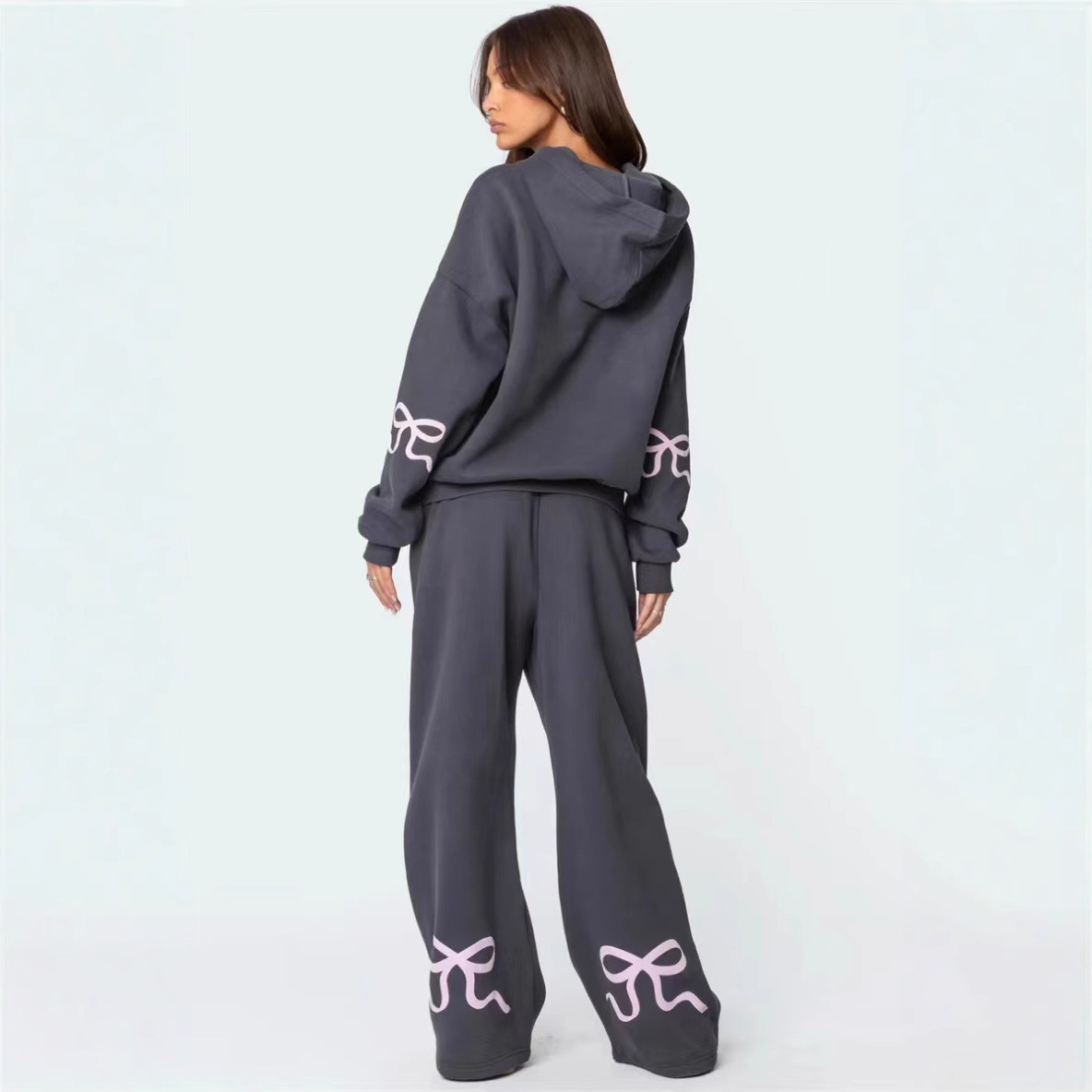 Loose-Fit Printed Sweater Set