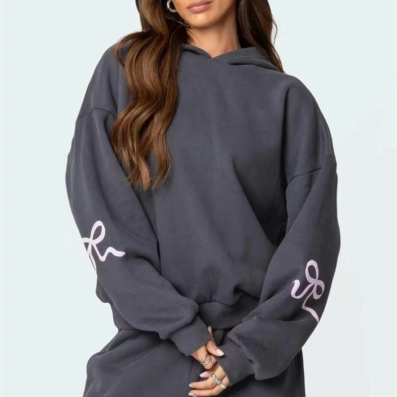 Loose-Fit Printed Sweater Set