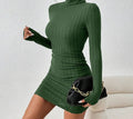 Women's Turtleneck Slim-Fit Knitted Dress
