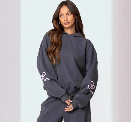 Loose-Fit Printed Sweater Set