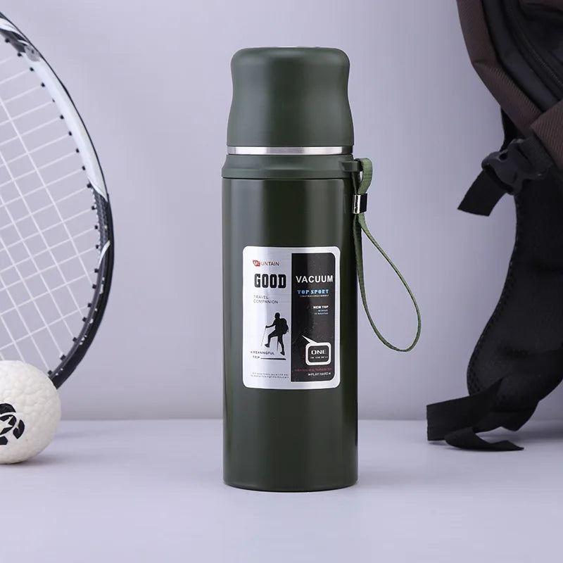 Stainless Steel Thermos Tumbler Leakproof Sports bottle Insulated Cups Tea Coffee Water Bottles Outdoor Travel Thermal Cups