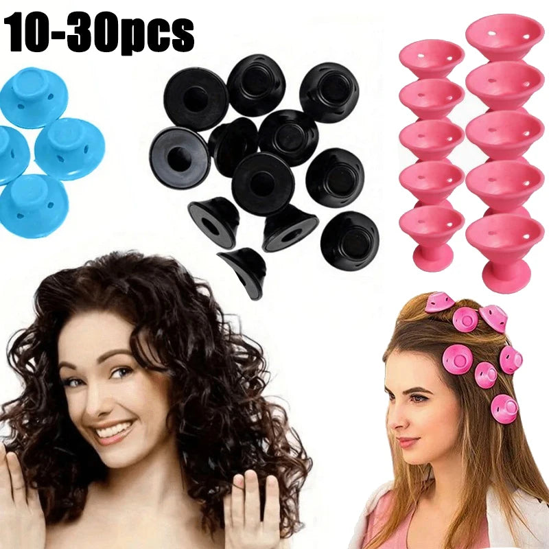 10-30pc Soft Magic Hair Curlers Mushroom Heatless Hair Curlers Lazy Curling Rod for All Hair Type Wave Formers DIY Styling Tools