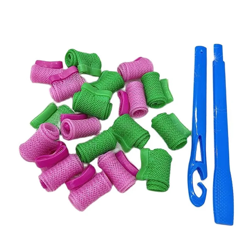 Magic Curl Lady Long Hair DIY Spiral Ringlets Rollers Tool Hair Divider Long Hair Curlers Water Ripple