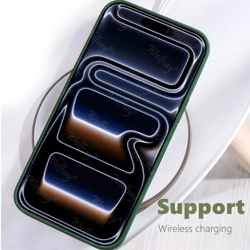 For iPhone 18 Pro Case Liquid Silicone Cases For iPhone 16 17 18 Pro Max 17e Air Cover Bumper Shockproof Protective Phone Cover