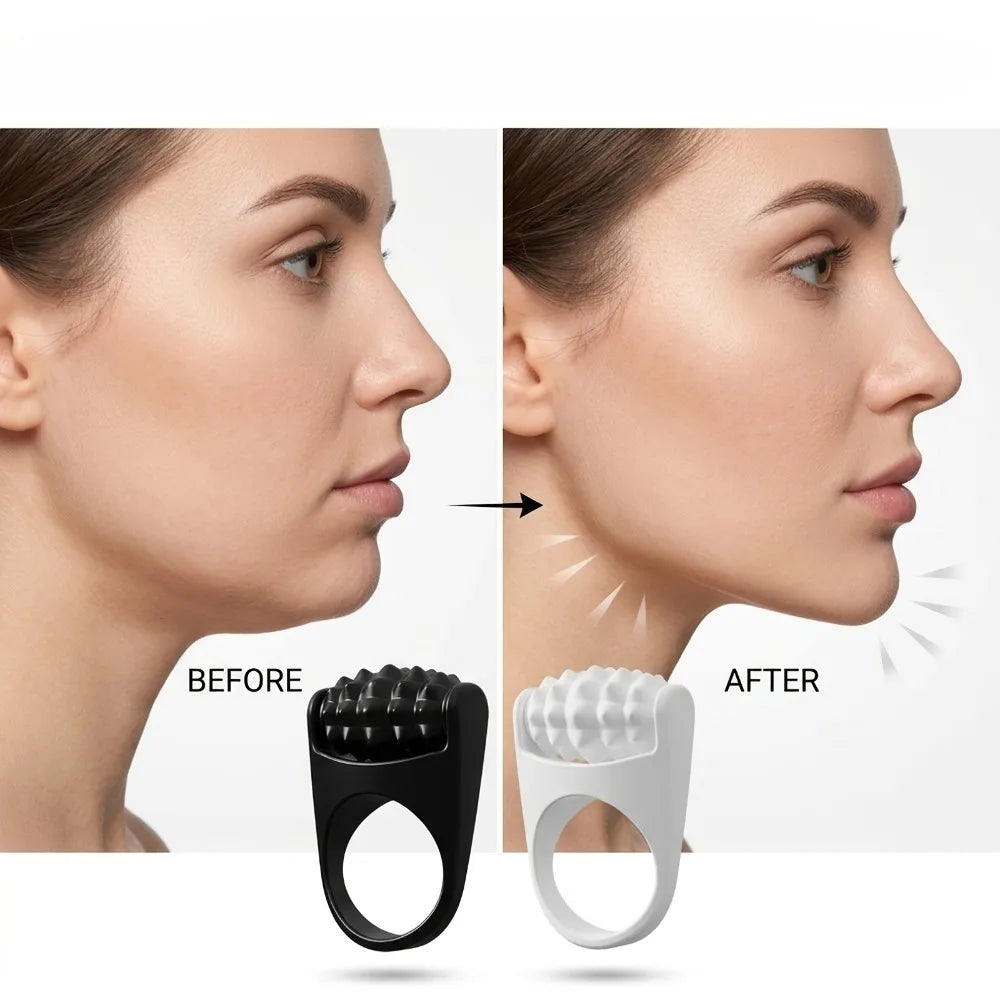 Facial Massage Roller, Portable Textured Roller Massager for Face Neck Skin Relaxation,Small Handheld Facial Massage Tool