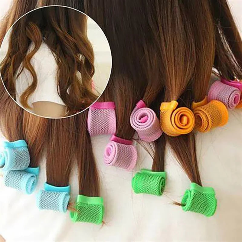 Magic Curl Lady Long Hair DIY Spiral Ringlets Rollers Tool Hair Divider Long Hair Curlers Water Ripple