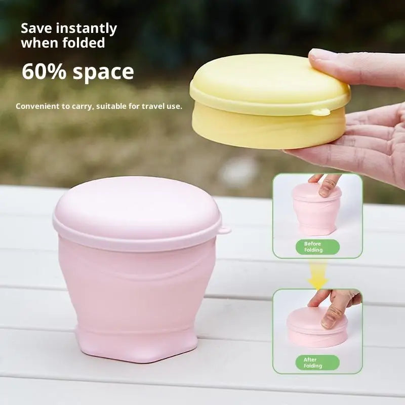 1Pc Silicone Folding Drinking Cup Mug Travel Camping Portable Heat Resistant Rubber Water Cups