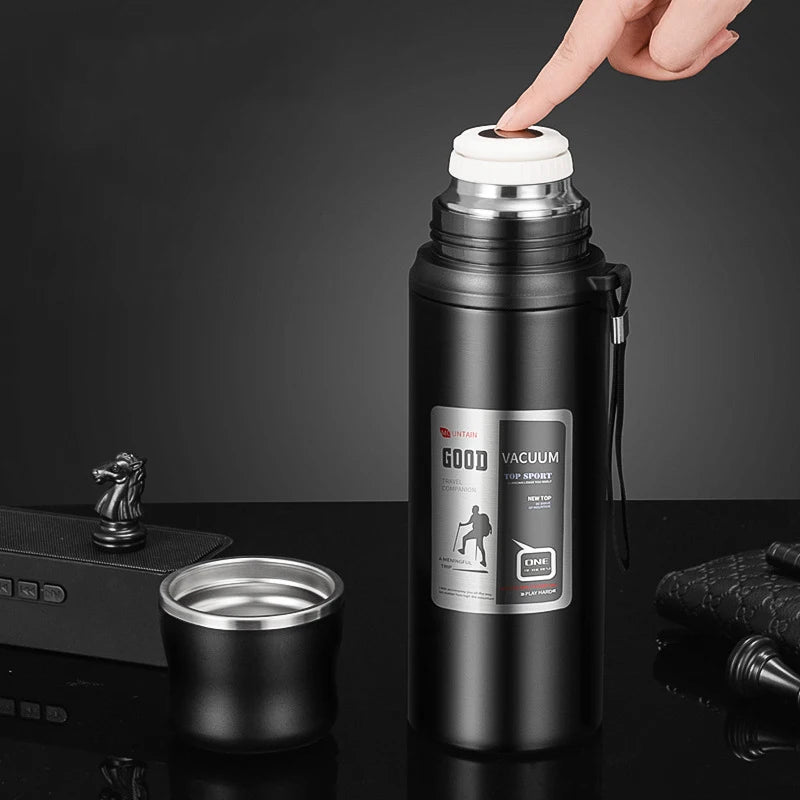 Stainless Steel Thermos Tumbler Leakproof Sports bottle Insulated Cups Tea Coffee Water Bottles Outdoor Travel Thermal Cups
