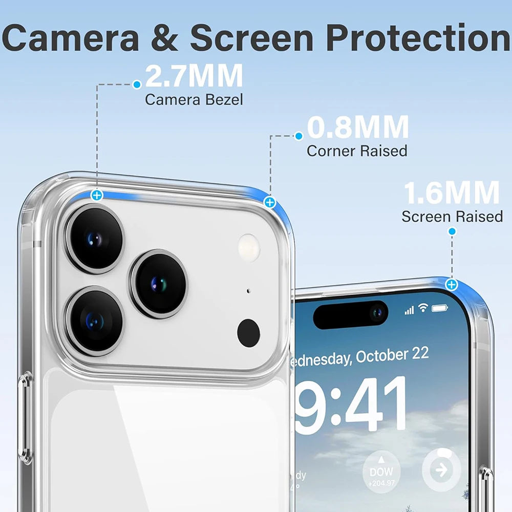  Transparent Silicone Phone Cases For iPhone 18 17 16 15 14 13 12 11 Pro Max Plus Air XR X Soft TPU Back Cover Clear Case