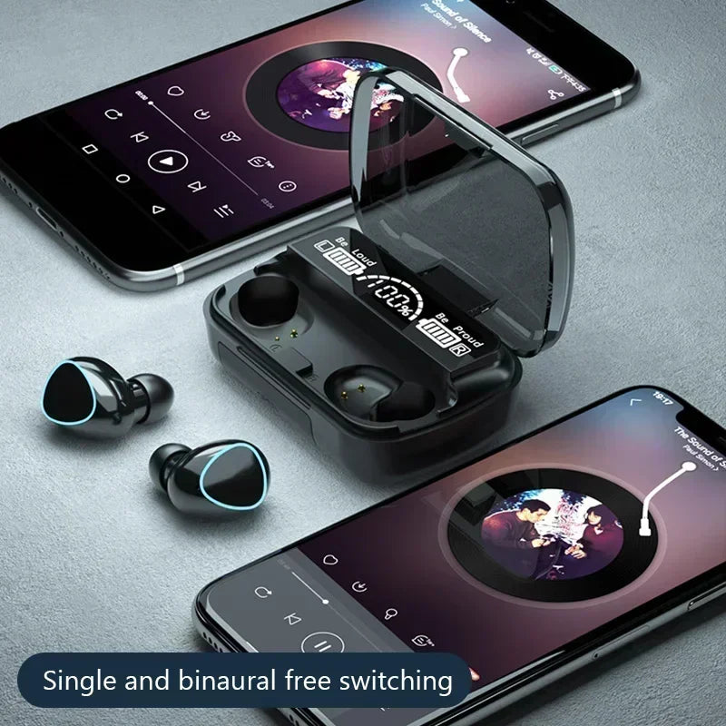 Bluetooth Earphones Handfree LED Dispay Headphones Bluetooth HiFi Stereo Music Wireless Earbuds Gaming Headset