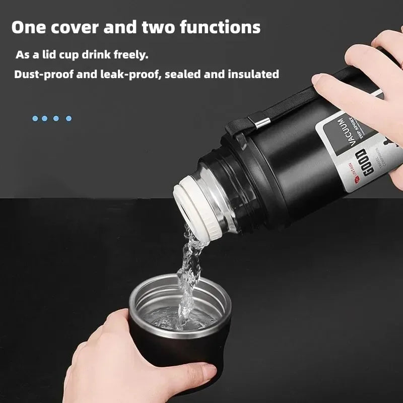 Stainless Steel Thermos Tumbler Leakproof Sports bottle Insulated Cups Tea Coffee Water Bottles Outdoor Travel Thermal Cups