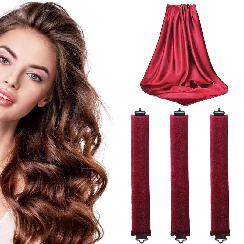 4-piece Set Heatless Hair Curlers Women Soft Hair Curlers Hair Heat Loop Styling Tools Lazy Night Soft Curler
