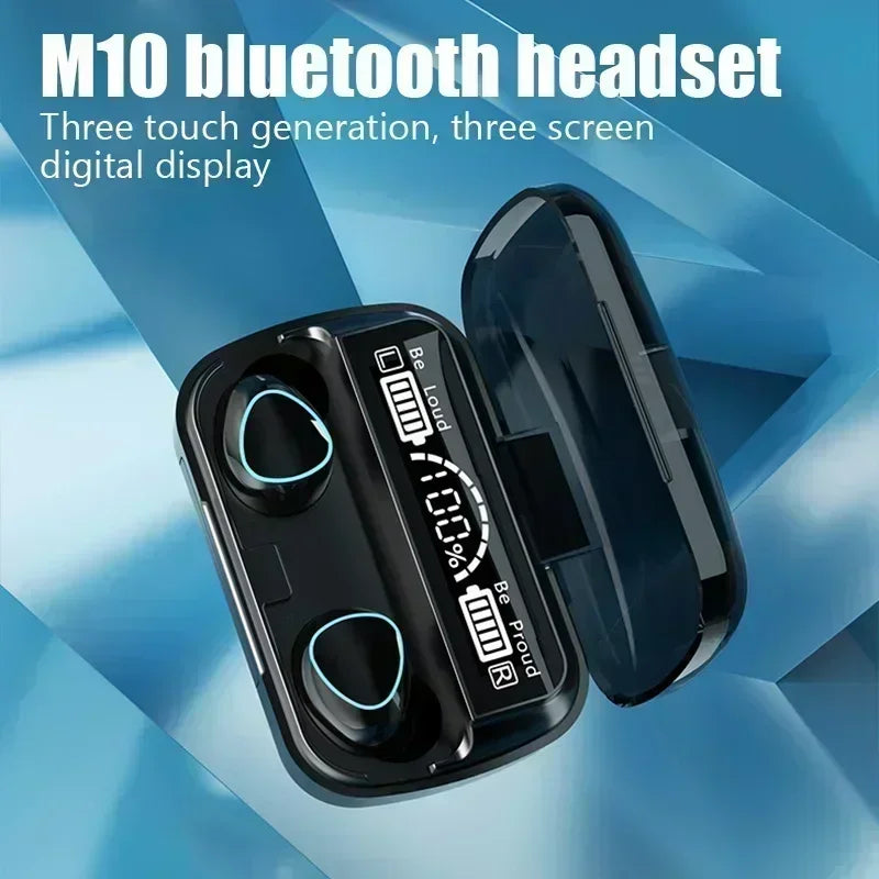 Bluetooth Earphones Handfree LED Dispay Headphones Bluetooth HiFi Stereo Music Wireless Earbuds Gaming Headset