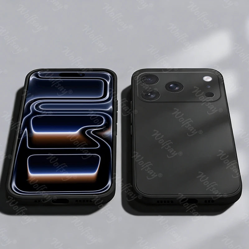 For iPhone 18 Pro Case Liquid Silicone Cases For iPhone 16 17 18 Pro Max 17e Air Cover Bumper Shockproof Protective Phone Cover