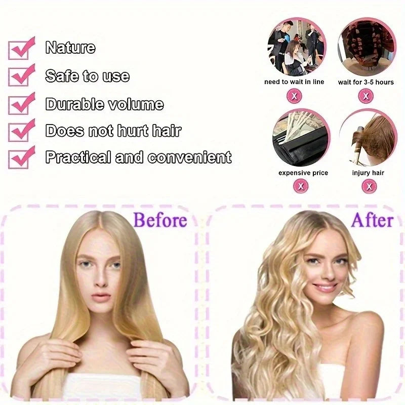 10-30pc Soft Magic Hair Curlers Mushroom Heatless Hair Curlers Lazy Curling Rod for All Hair Type Wave Formers DIY Styling Tools