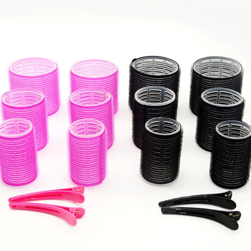 Hair Rollers Self Grip Hook Hair Curlers with Styling Clip Heatless Hairs Roller SalonDressing Curlers Sticky Hair Styling Tools