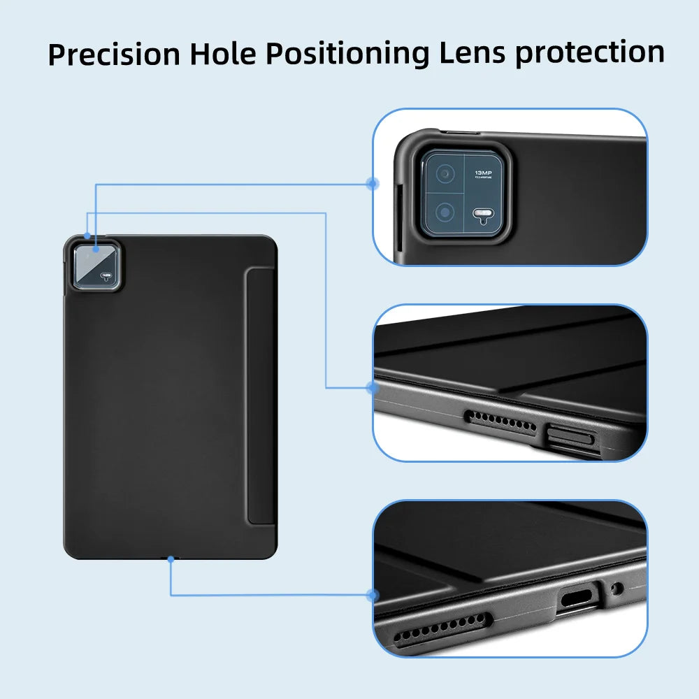 Tablet Cases for Xiaomi Mi Pad 5/6 5 6 Pro 11in 7 7pro 11.2 For 2024 6S Pro 12.4in Support Magnetic Charging Funda Tablet Cases