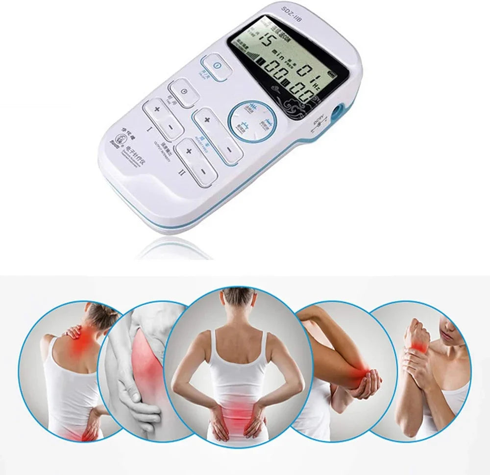 Muscle Stimulator Electroacupuncture Portable EMS Pulse Massager 2-Channel Output  Treatment Device Low-Frequency Stimulator