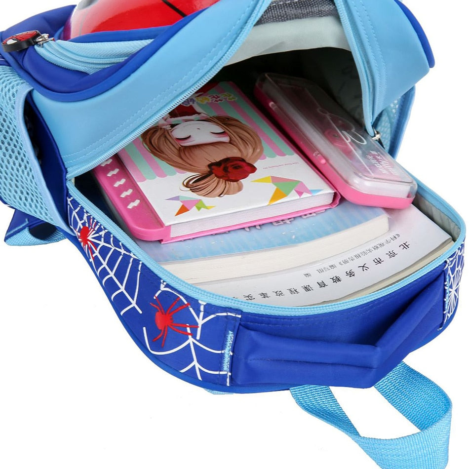 3D Superhero Kids School Backpack