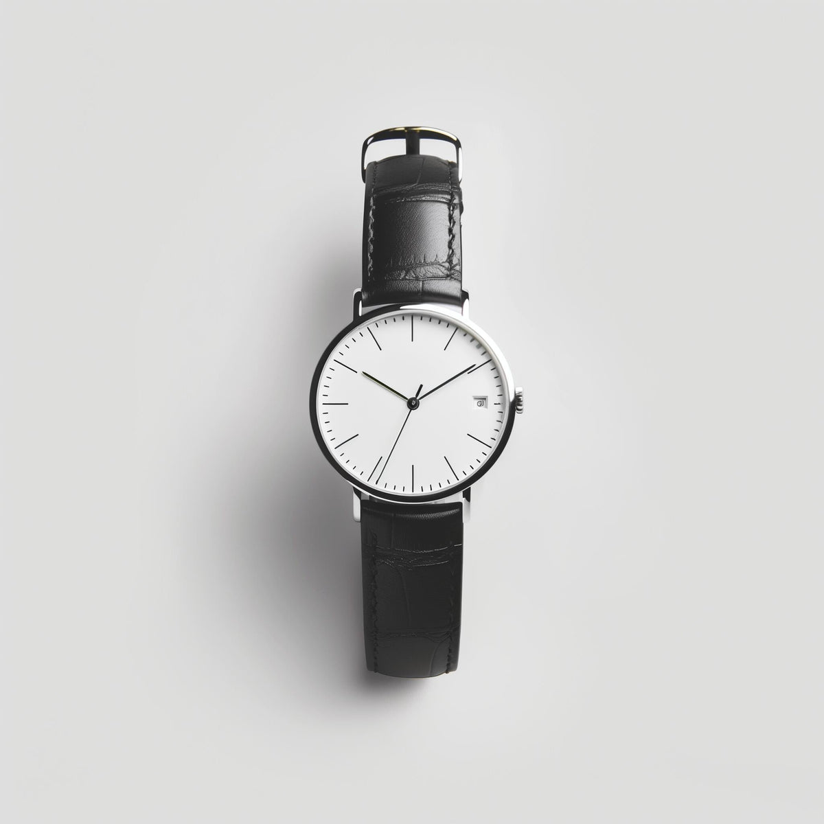 Elegant Black Leather Watch